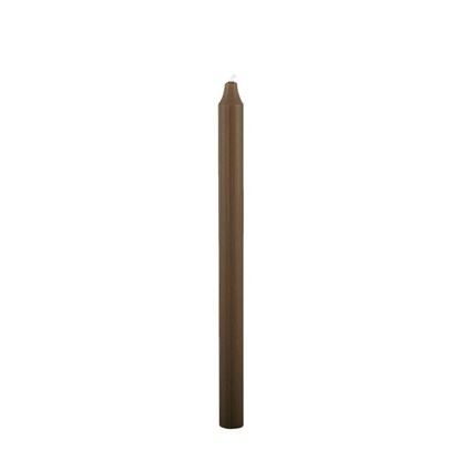 Svíčka kulatá dlouhá 29 cm, tmavě hnědá_1
