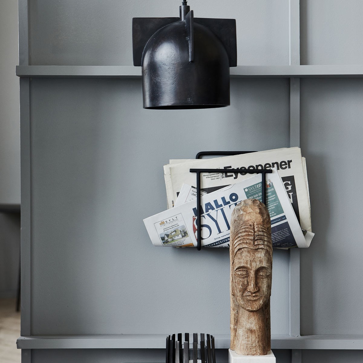 Držák /stojan na časopisy HOLD 22 cm černý_2