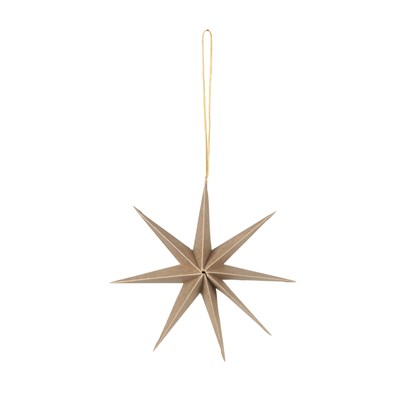 Papírová hvězda STAR 15cm přírodní hnědá_0