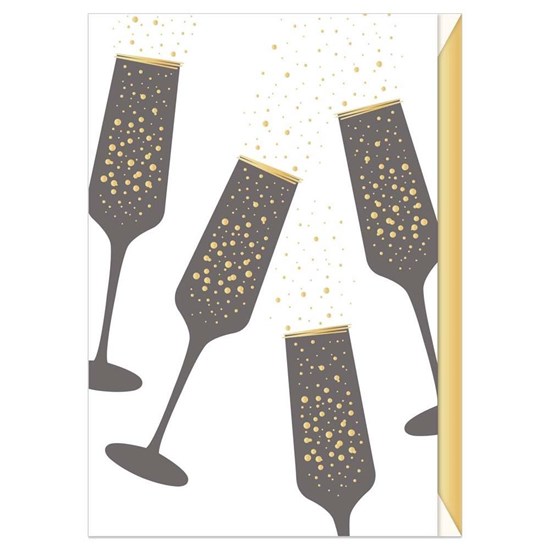 Přání ražené s obálkou Sektgläser_0