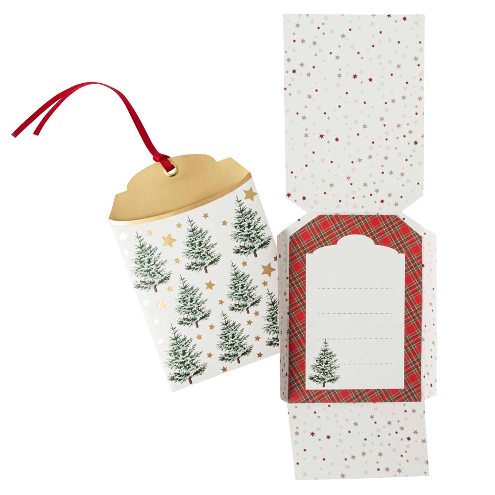 Dárková obálka B6-Bäume-weiß-grün_0