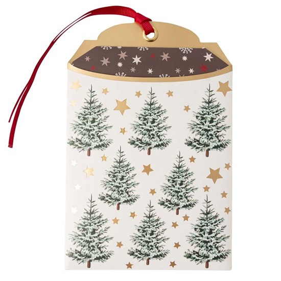 Dárková obálka B6-Bäume-weiß-grün_1