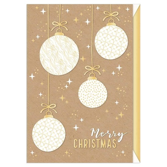 Přání ražené s obálkou Merry Christmas/Kugeln_0