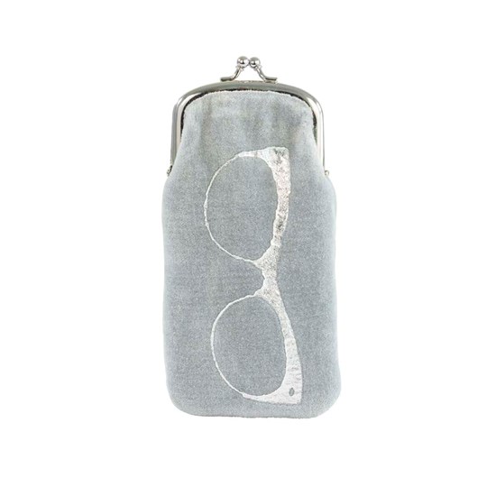 Sametové pouzdro na brýle 8,5x17 cm sv. modré_2