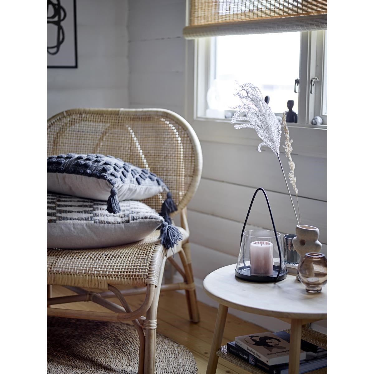 Skleněný svícen Nana, černý, kov_1