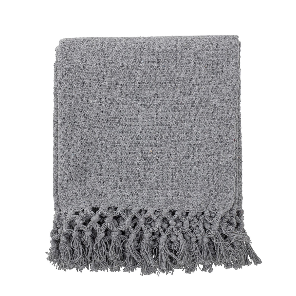 Pléd Delta z recyklované bavlny, šedý_0