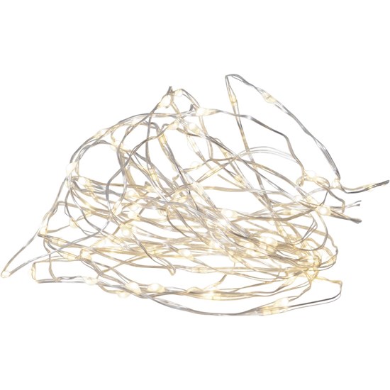 LED světelný řetěz 100x LED 5 m stříbrný_1
