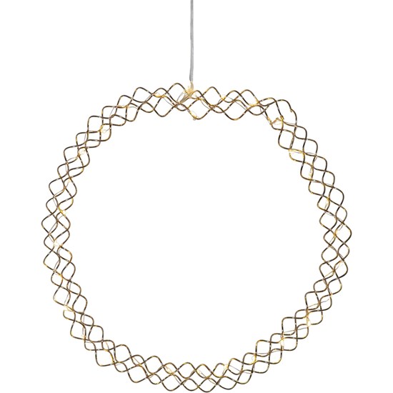 Závěsný svítící věnec HOOP 30x LED P.30 cm zlatý_1