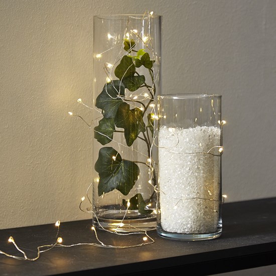 LED světelný řetěz 100x LED 6 m stříbrný_1