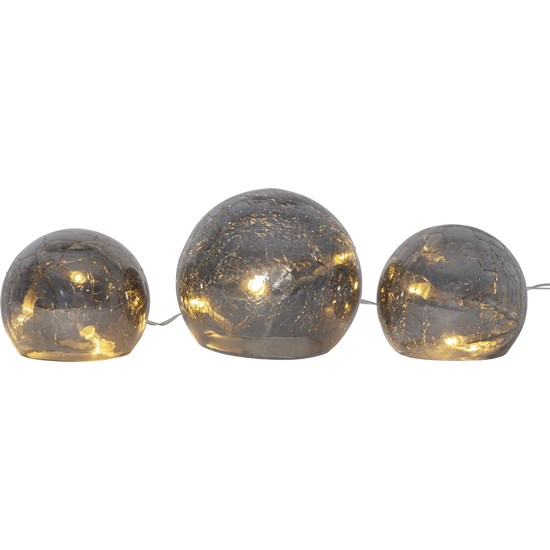 Skleněná dekorace TRISS SET/3ks 10x LED_1