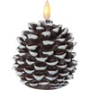 LED PILLAR svíčka FLAMME CONE V.10,5cm hnědá_0