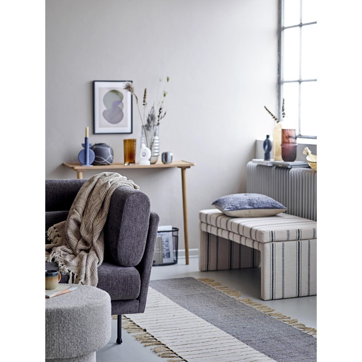 Pléd / přehoz Ghina z recyklované bavlny, přírodní_4