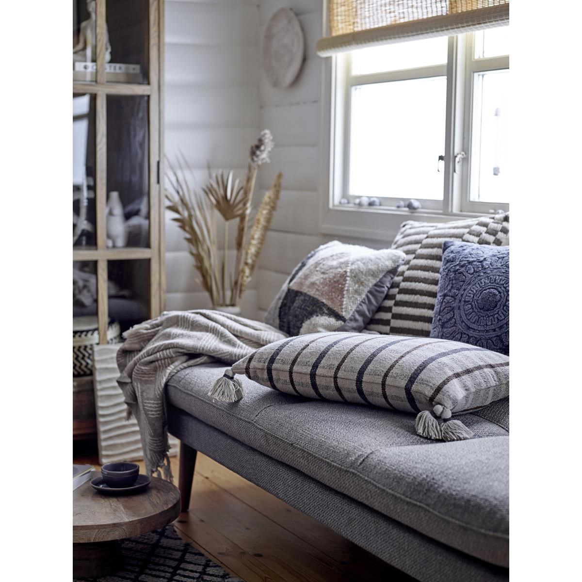 Pléd / přehoz Ghina z recyklované bavlny, přírodní_7