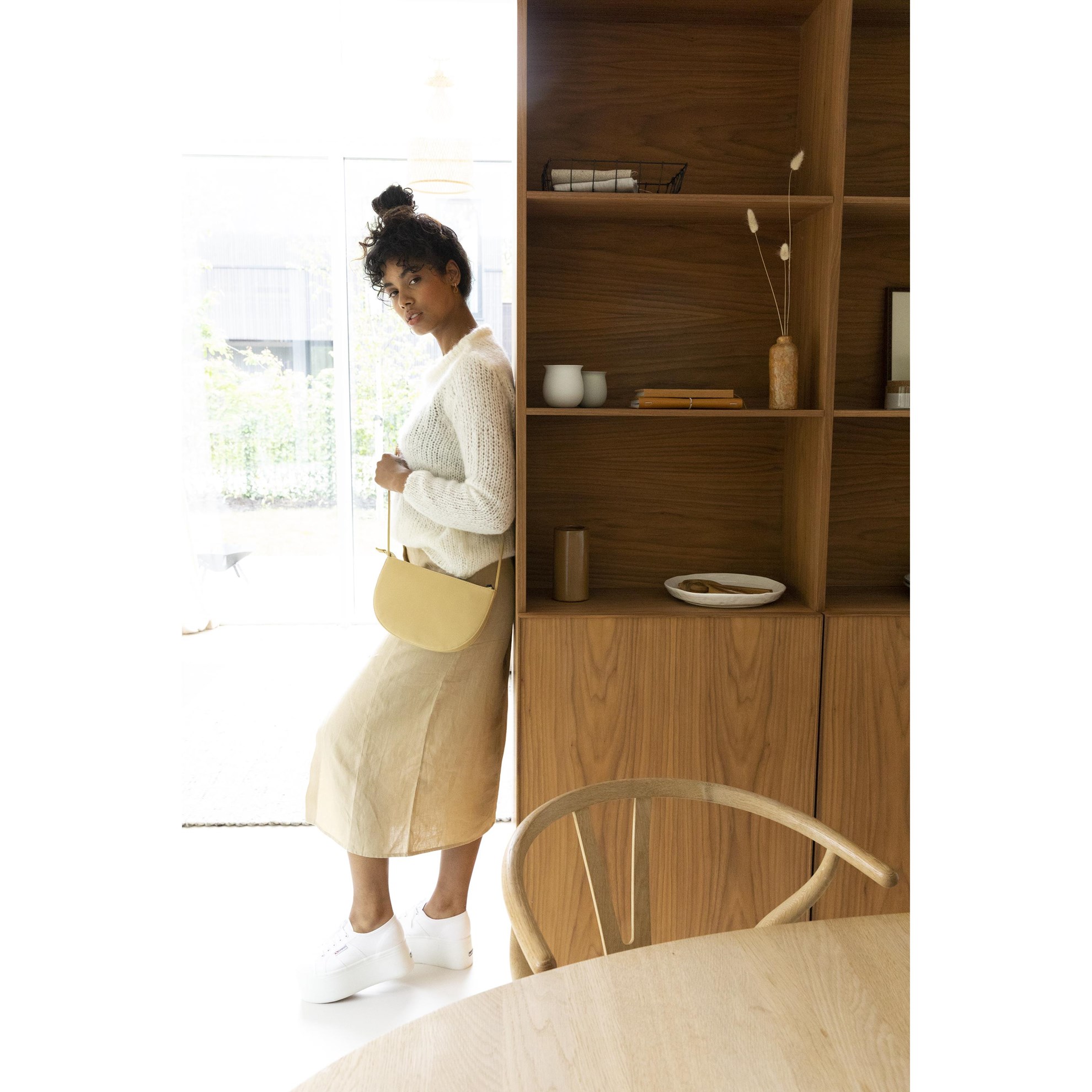 Monk & Anna Farou Half moon bag  // Straw_0