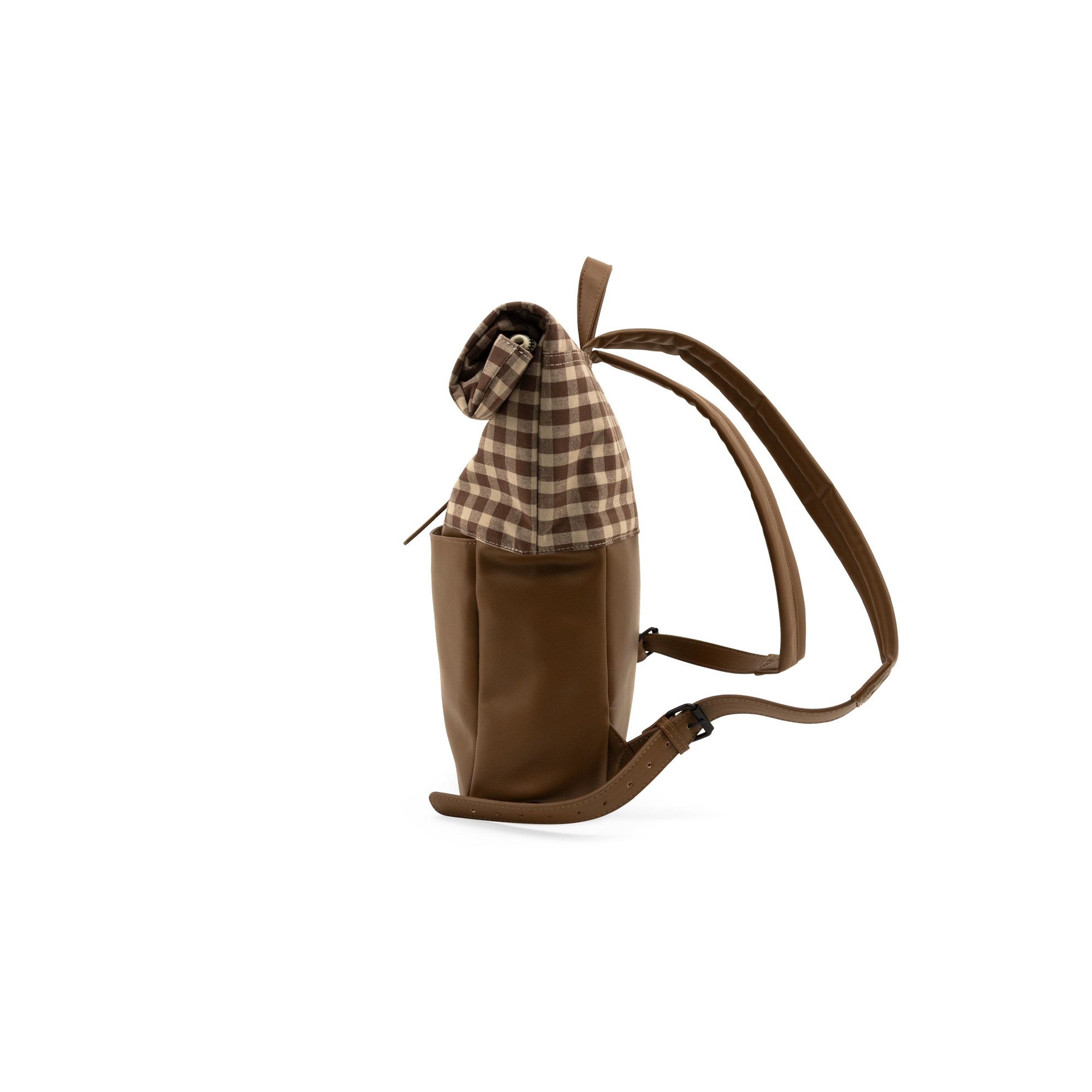 Monk & Anna Herb backpack | oak + check brown_1