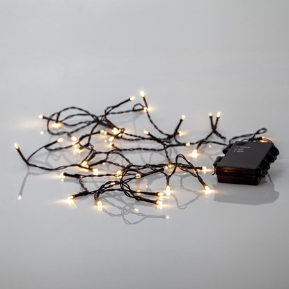 Světelný řetěz AKKU 40x LED 2,8 m černý_0