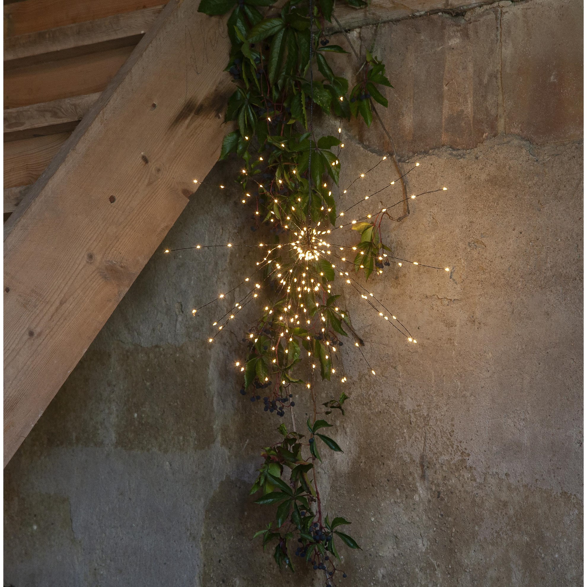 3D-LED-Hängestern "Firework"
200 warmwhite LED, schwarz,
Material: Metall, 
ca. 50x50 cm, mit Trafo,_1