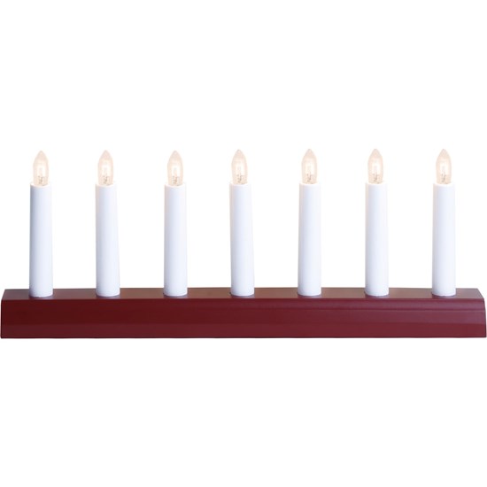 Okenní svíce IDA 7 žárovek červený_1