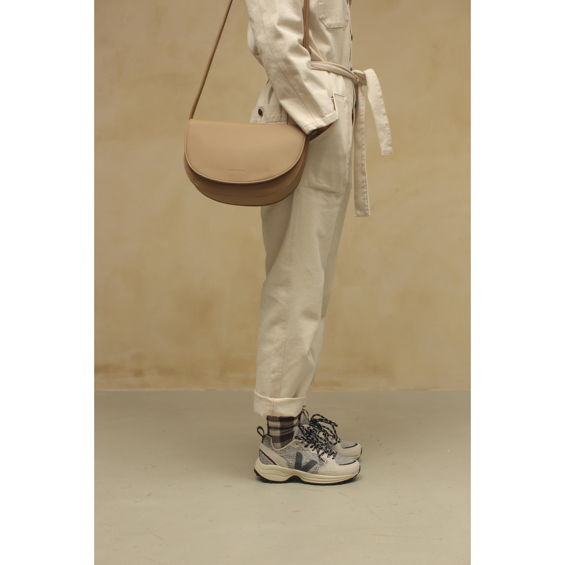 Kabelka přes rameno SOMA half moon Monk & Anna sv. hnědá_0