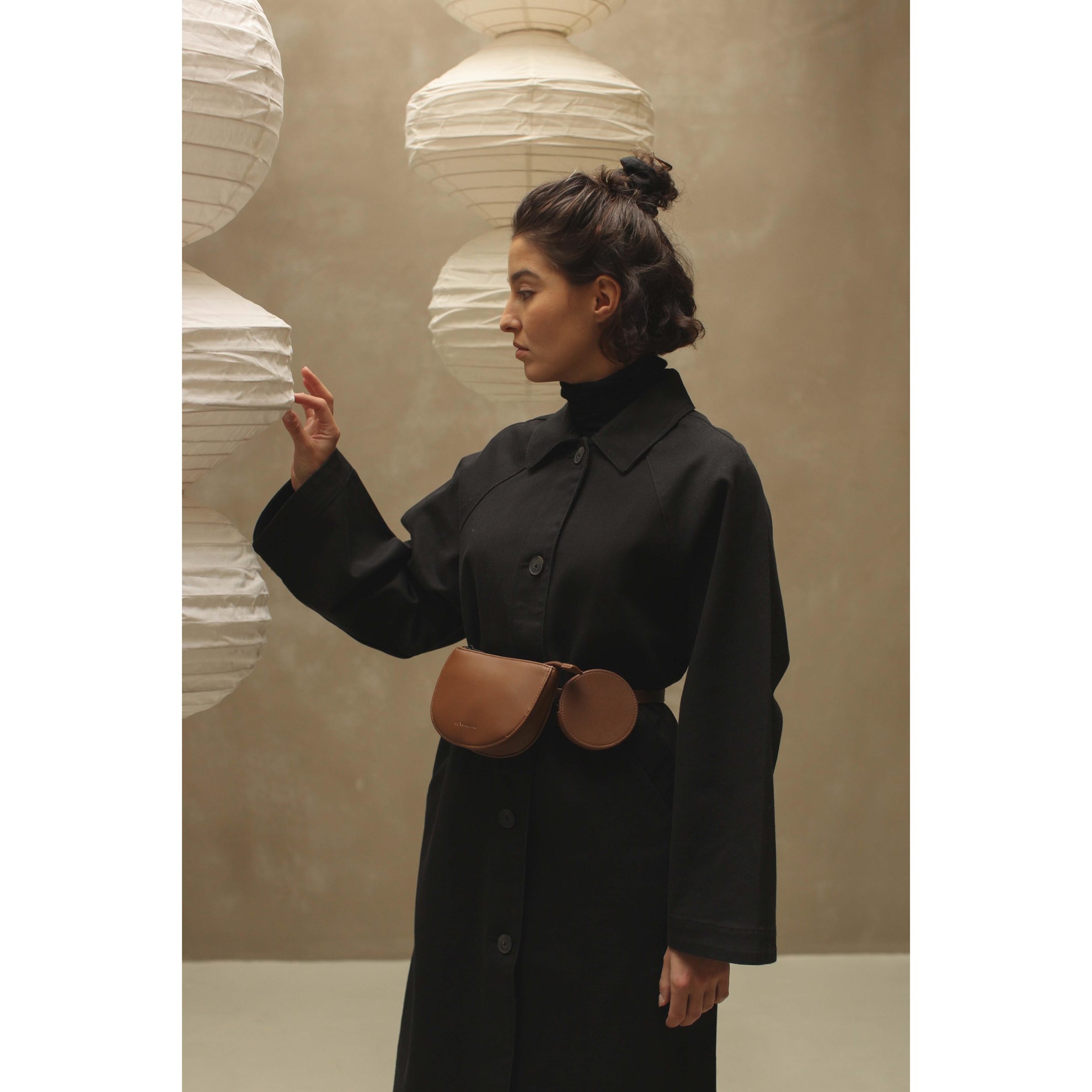 Taška / ledvinka s páskem a peněženkou TOHO Monk & Anna hnědá_0