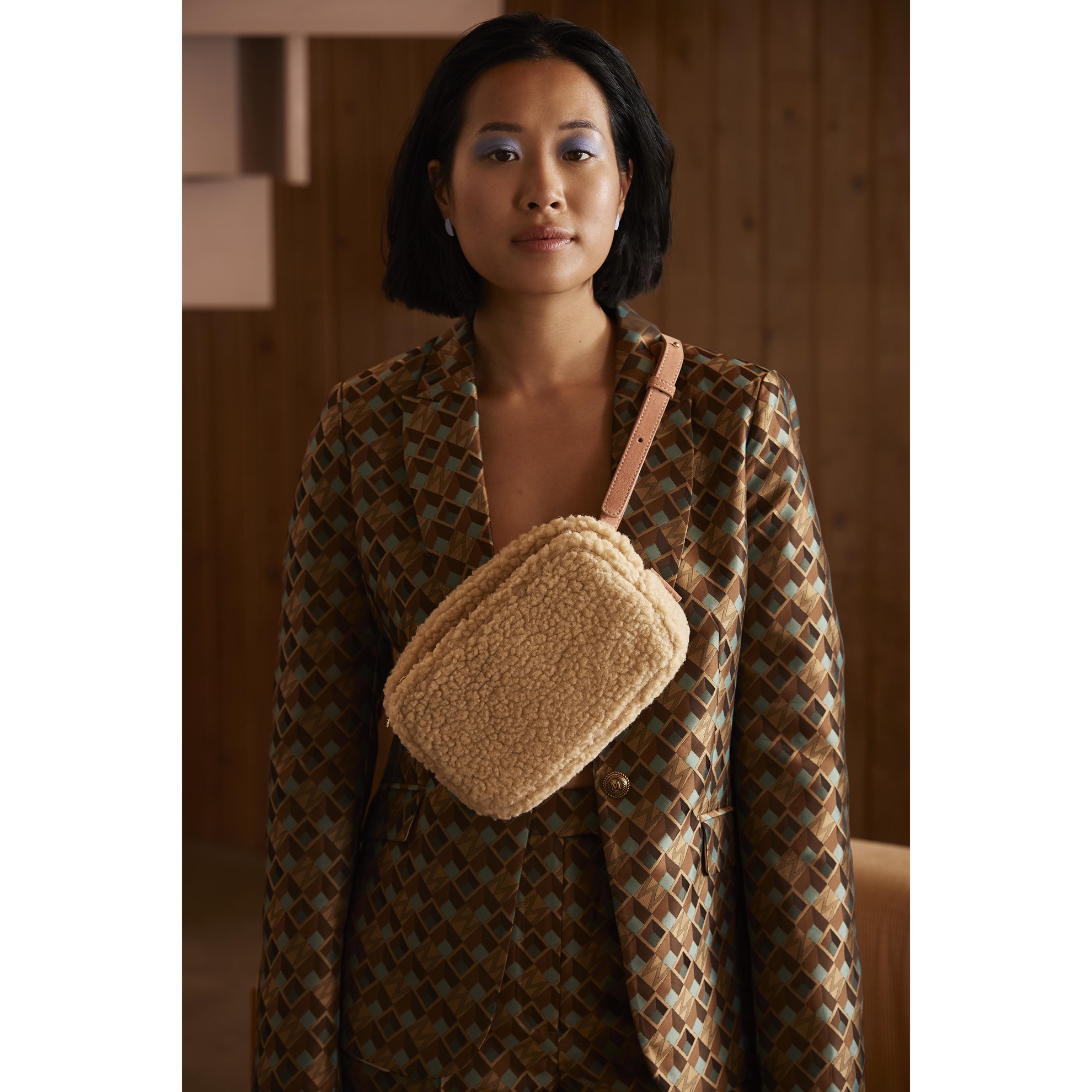 Ledvinka TEDDY Sticky Lemon písková / pudrově růžová_0