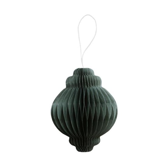 Zelenošedá papírová ozdoba na zavěšení 8 cm_0