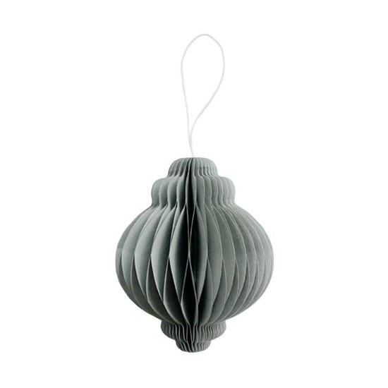 Olivově zelená papírová ozdoba na zavěšení 8 cm_0