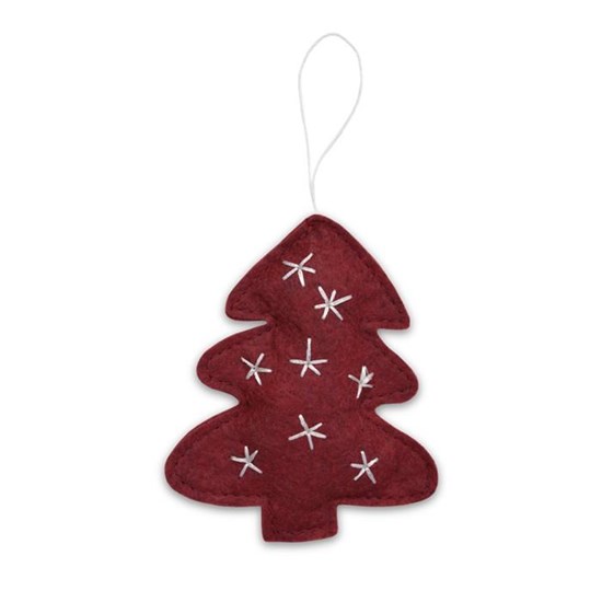 Vínový filcový stromek 10 cm_0