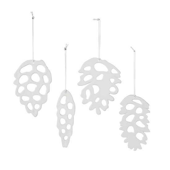 Dekorační ozdoba ALBA šišky SET/4 ks bílé_0