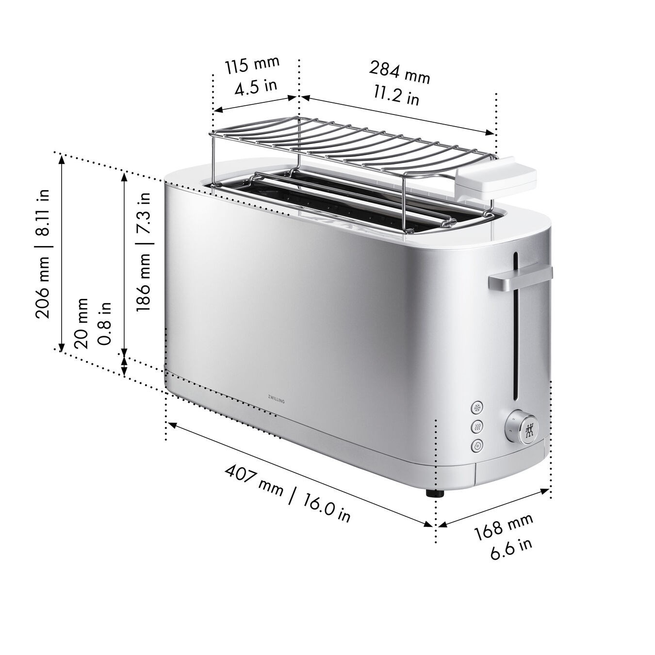 Obrázok z Hriankovač ZWILLING ENFINIGY P4 1800W nerezový s nástavcom na žemle