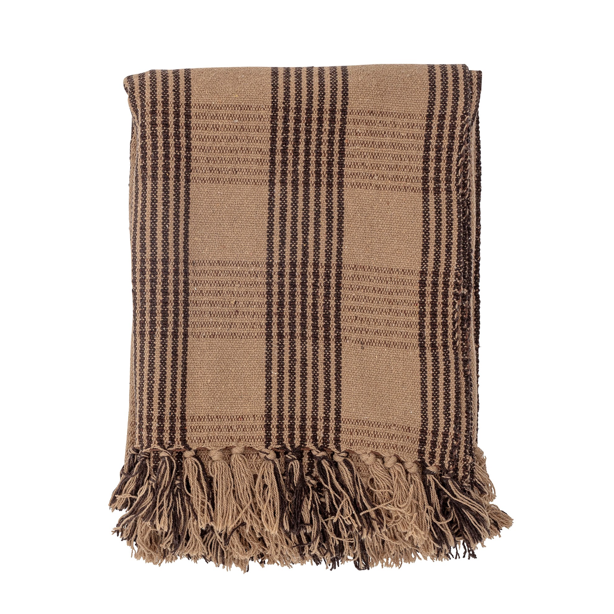 Pléd Robbi, hnědý, recyklovaná bavlna_2