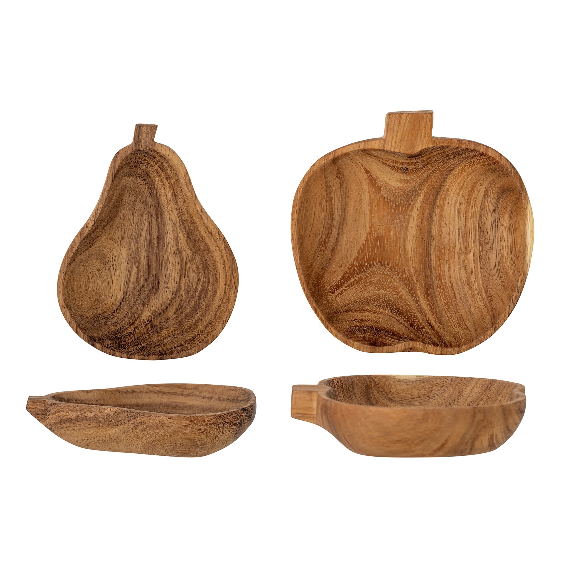 Misky ve tvaru ovoce Riana, akácie, SET/2 ks_0