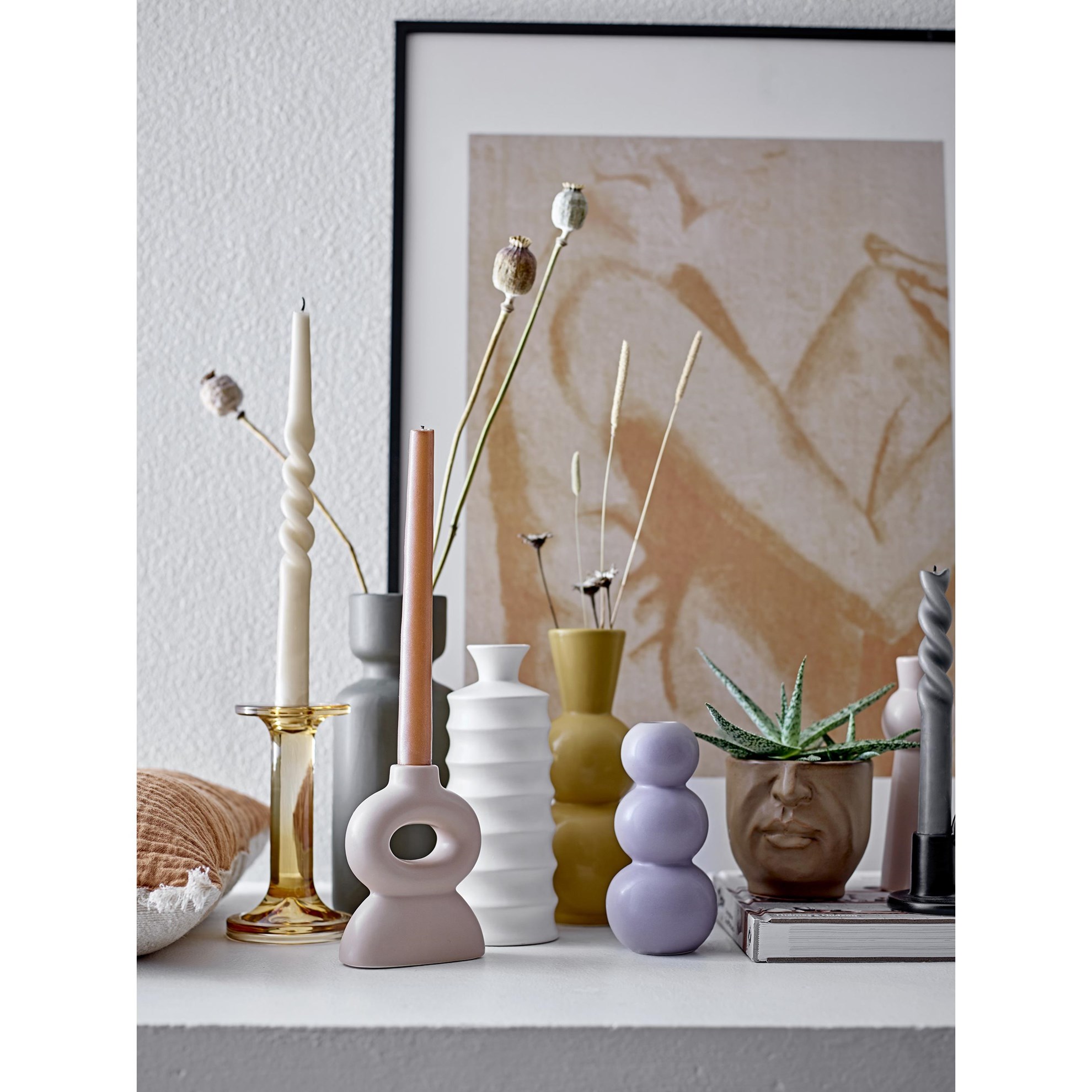 Váza Taj, žlutá, kamenina_0