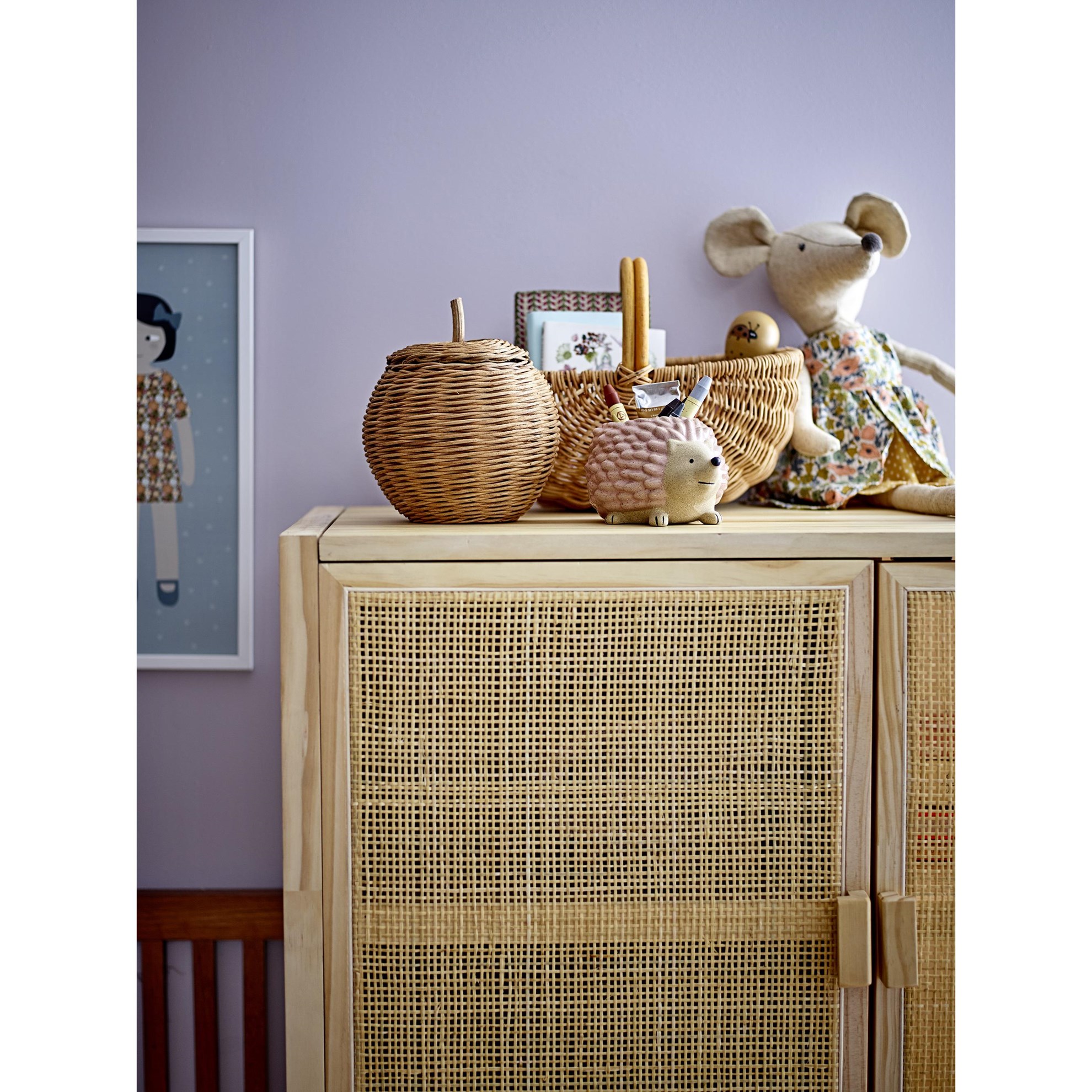 Květináč Knitte, ve tvaru ježka, hnědý, kamenina_3