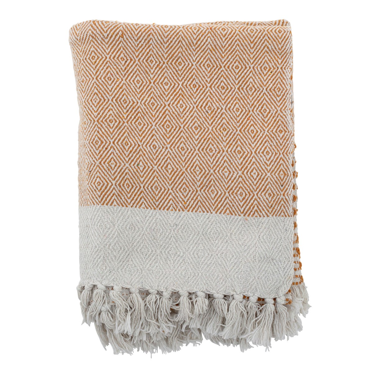 Pléd Demi, žlutý, recyklovaná bavlna_0