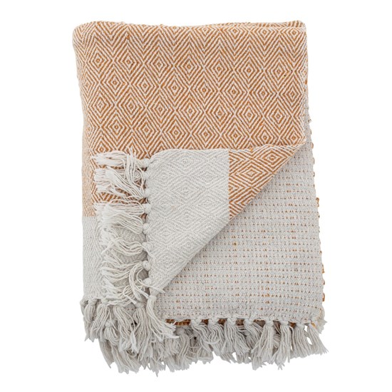 Pléd Demi, žlutý, recyklovaná bavlna_3