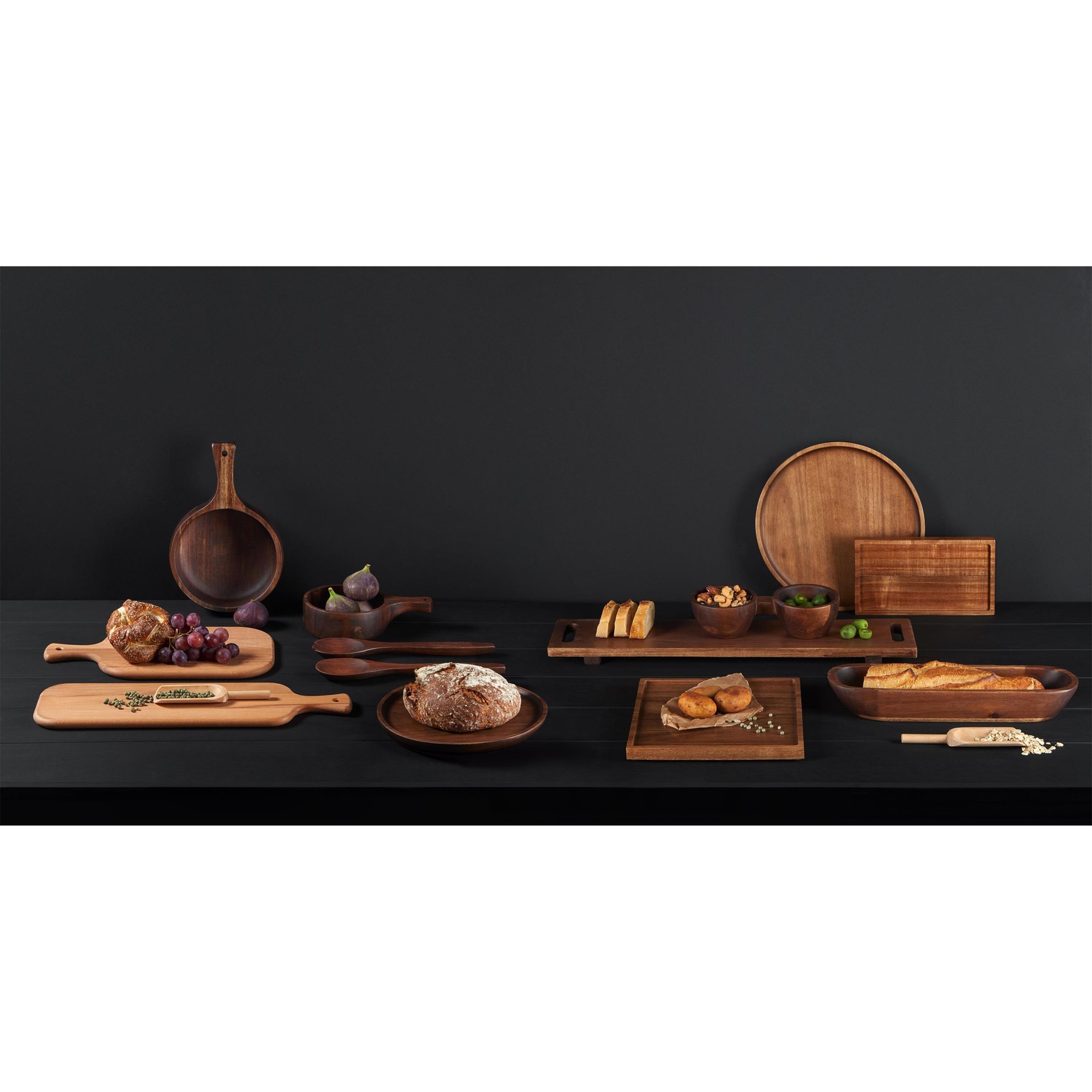 Dřevěná miska s rukojetí WOOD 31 cm_0