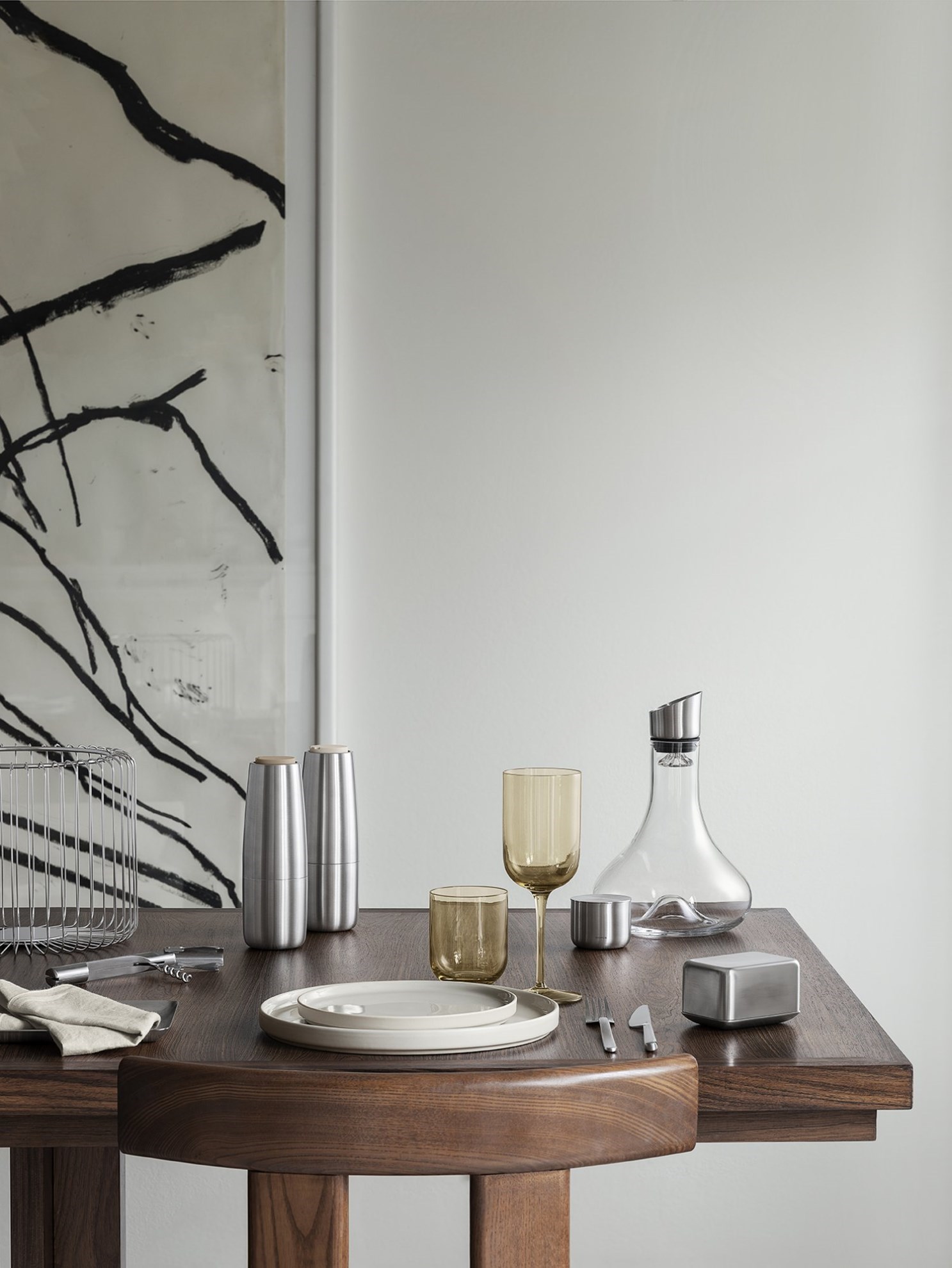 Obrázok z Drôtený kôš ESTRA 30 cm chrómový