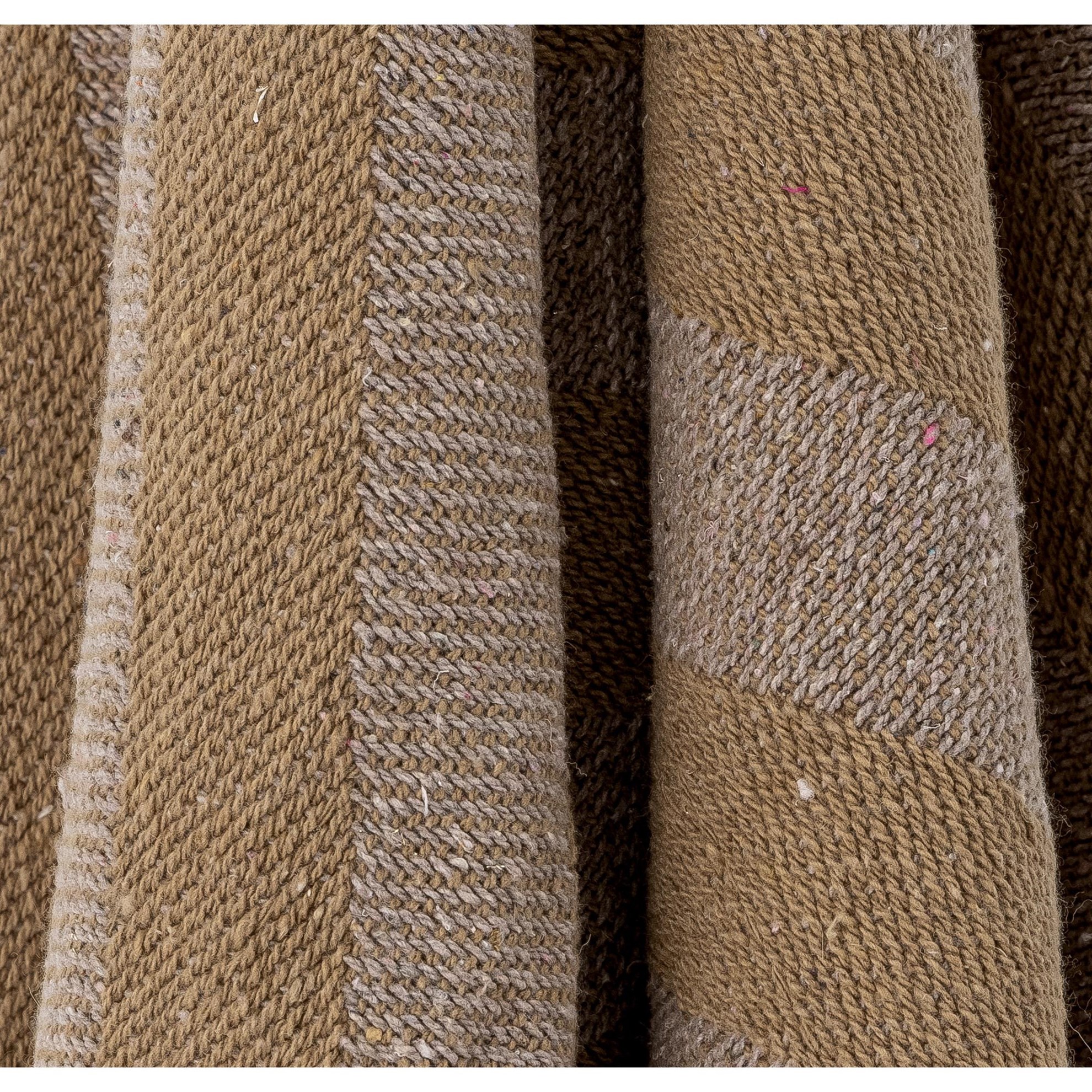 Přehoz Katrin hnědý, recyklovaná bavlna_1