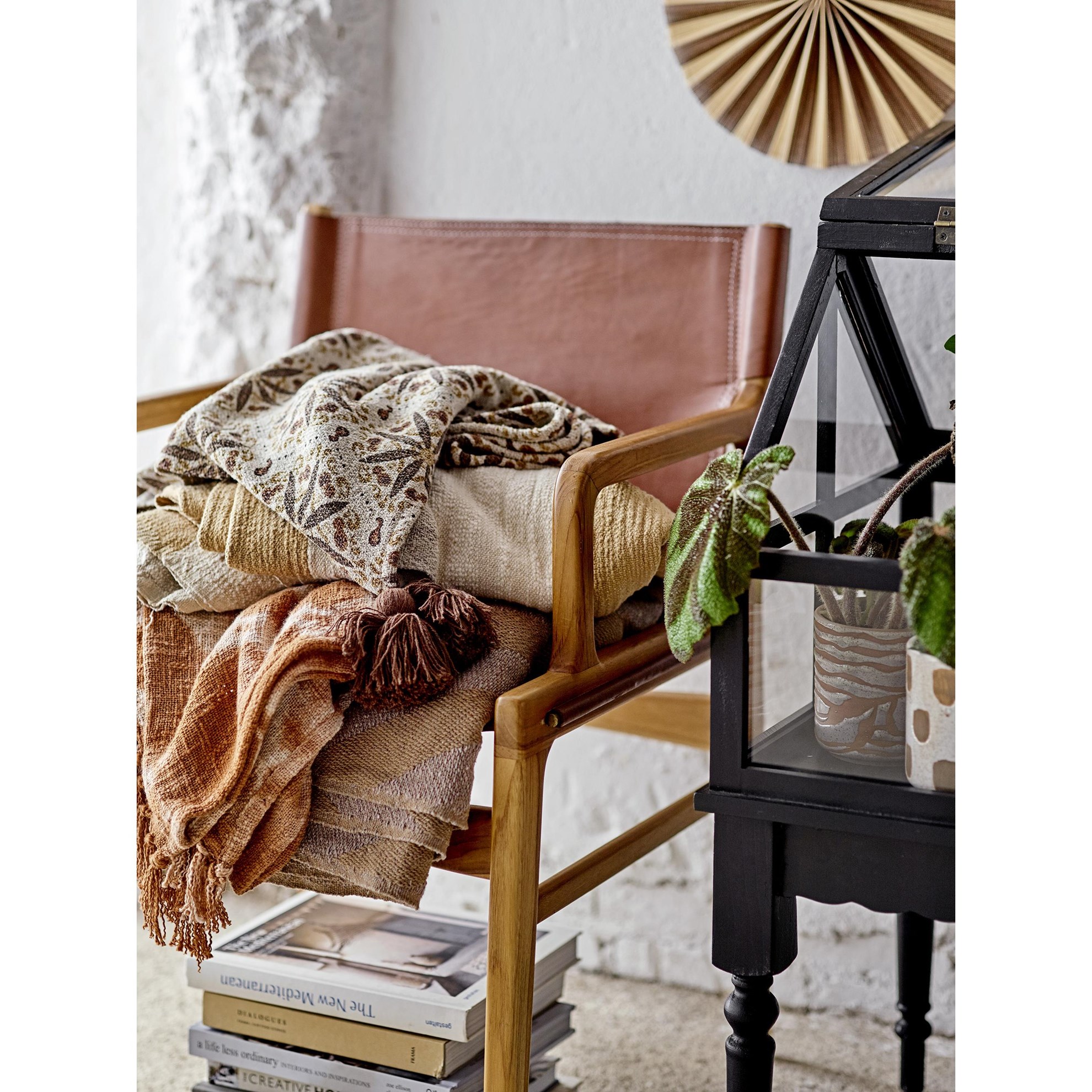 Přehoz Katrin hnědý, recyklovaná bavlna_3