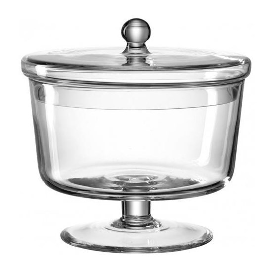 Skleněná dóza na podstavci POESIA 18 cm_2