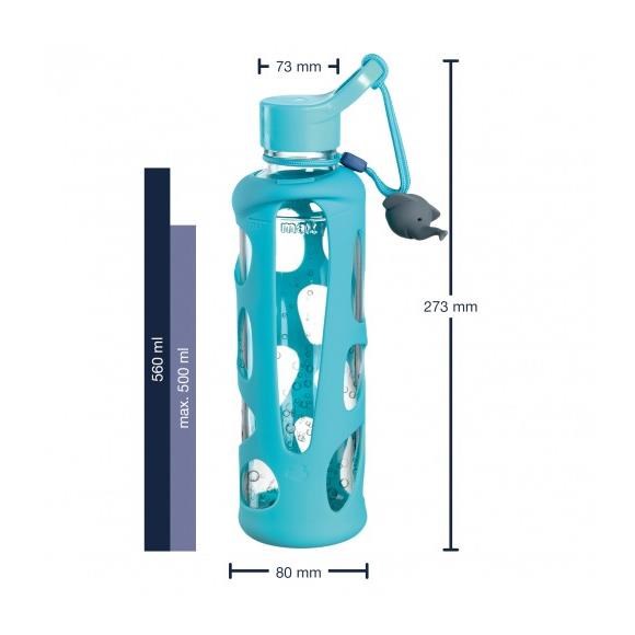 Láhev na vodu BAMBINI tyrkysová /slon_0