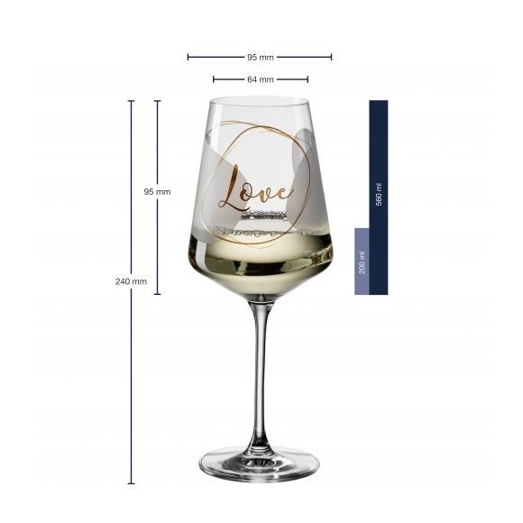 Skleničky na bílé víno PRESENTE " Love "_0