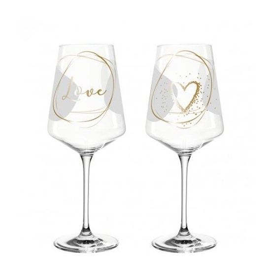 Skleničky na bílé víno PRESENTE " Love "_6