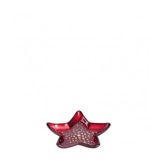 Dekorační talíř "hvězda" CALDO 15 cm červený_0