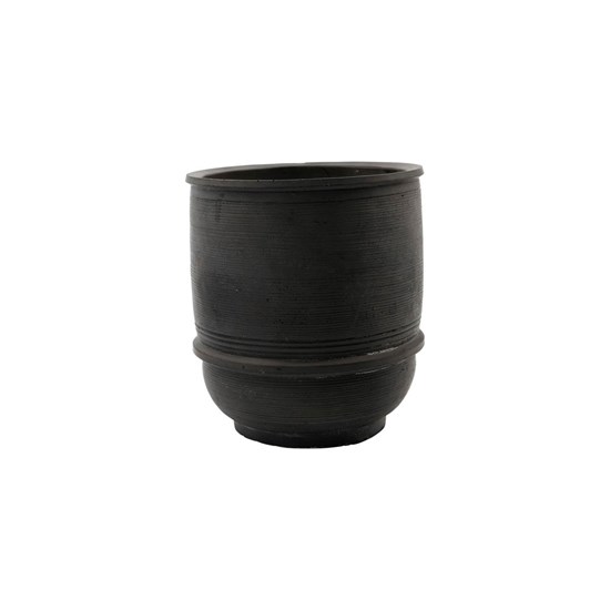 Květináč GROUND betonový 20 cm černý_3
