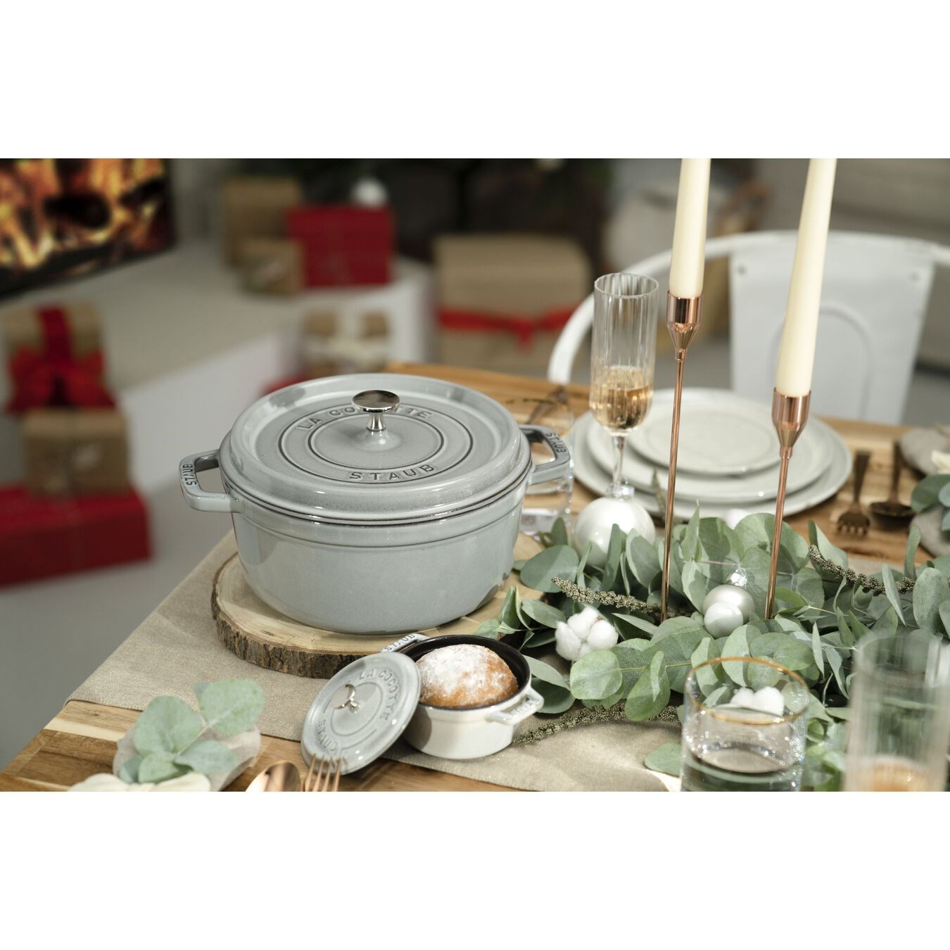 Hrnec STAUB kulatý 22 cm šedý_2