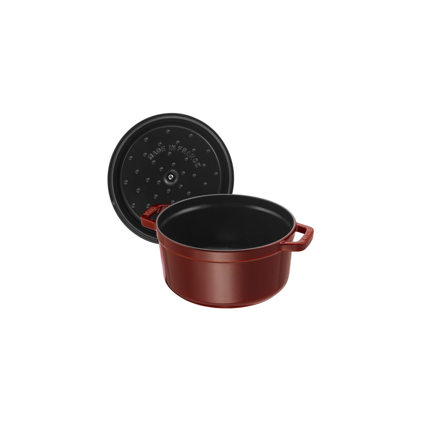 Hrnec STAUB kulatý 26 cm vínový_0