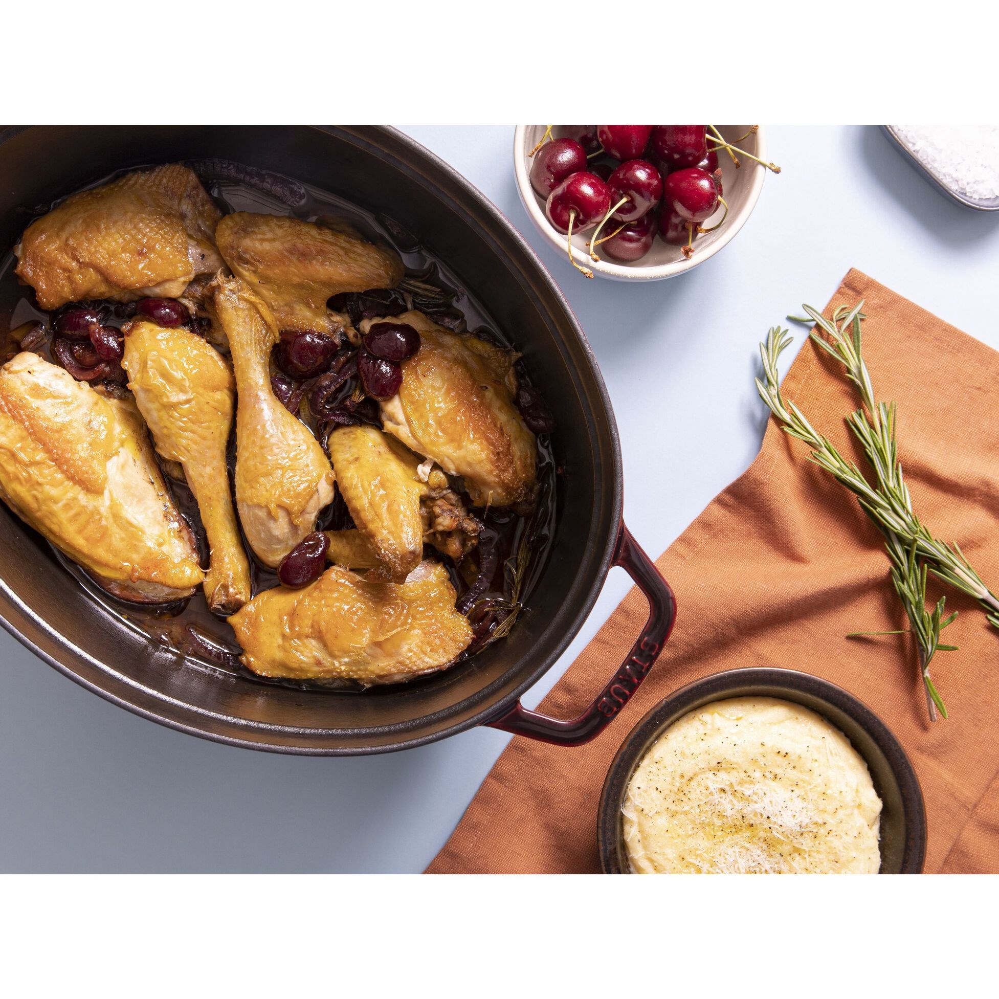 Hrnec STAUB  oválný 33 cm vínový 6,7l_4