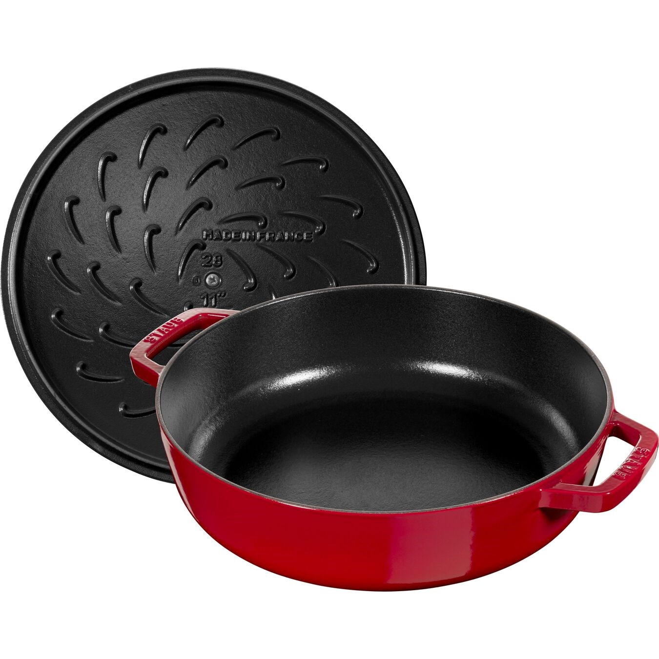 Kastrol se samopodlévací poklicí 24cm červený_0